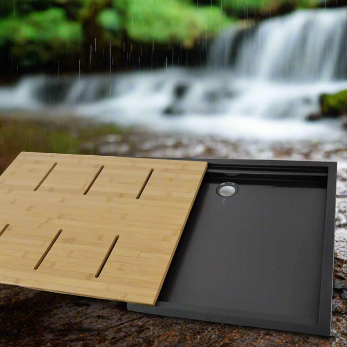 Ultra-low profile recessed shower pan from Tec VanLife