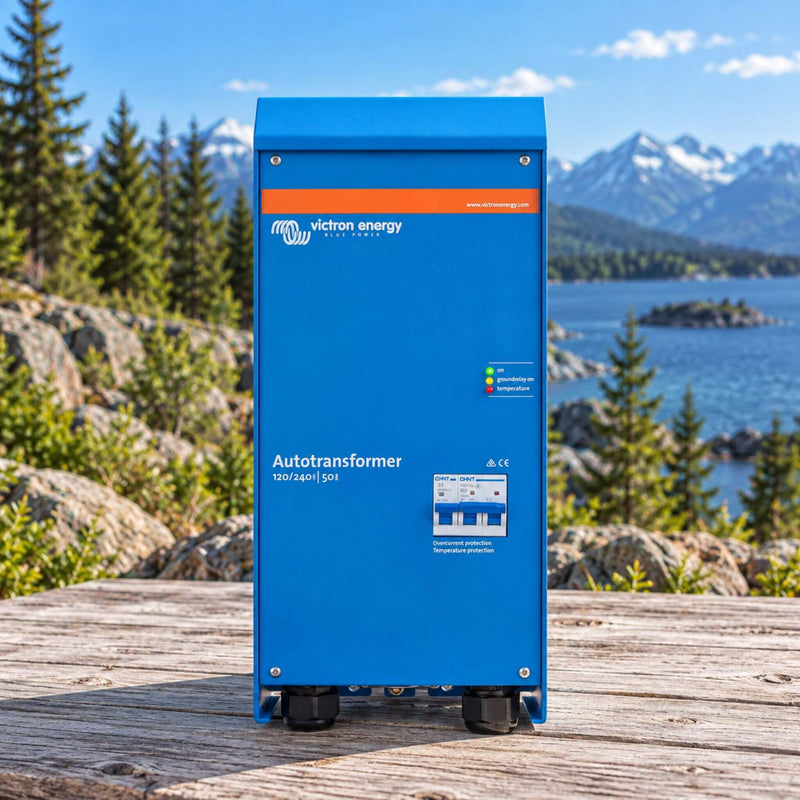 Victron Energy Autotransformer 120/240V 50A for voltage balancing in RV and mobile electrical systems
