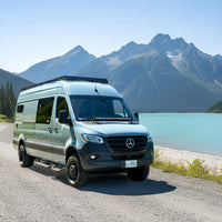 Step surface of Sprinter running boards, providing a secure and stable footing.