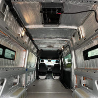 Noise-reducing 3M Thinsulate SM600L and DUCK Liner insulation used by van conversion shops