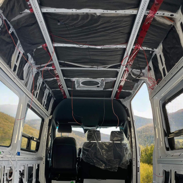 Thermal and acoustic insulation kit with 3M Thinsulate SM600L and DUCK Liner for van builders