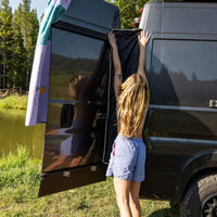 VANESSENTIAL REAR DOOR SHOWER CURTAIN