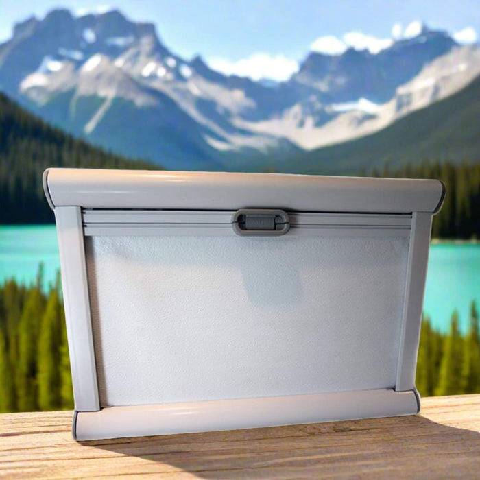 Flat Window 300×700 mm (11.81″×27.56″) with blackout blind and mesh screen, van conversion, Lonavity, RV accessories