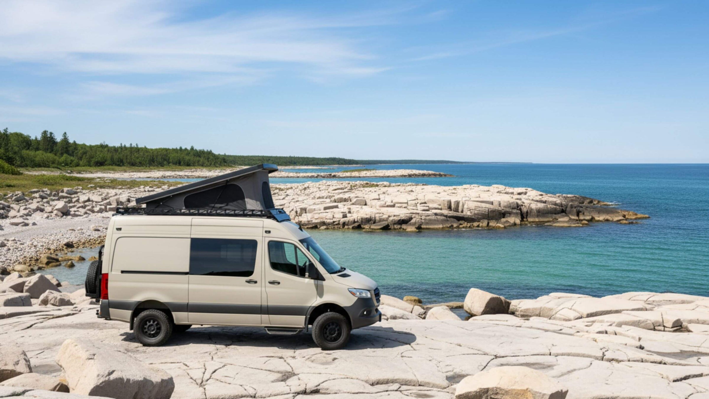 Roof top tent designed specifically for Mercedes Sprinter van conversions