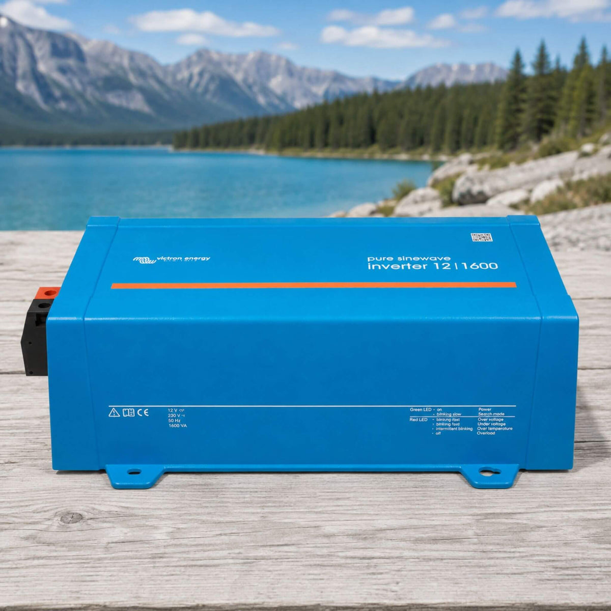 Victron Energy 12/1600 120V VE.Direct NEMA 5-15R pure sine wave inverter PIN122161500 for camper van and RV electrical systems