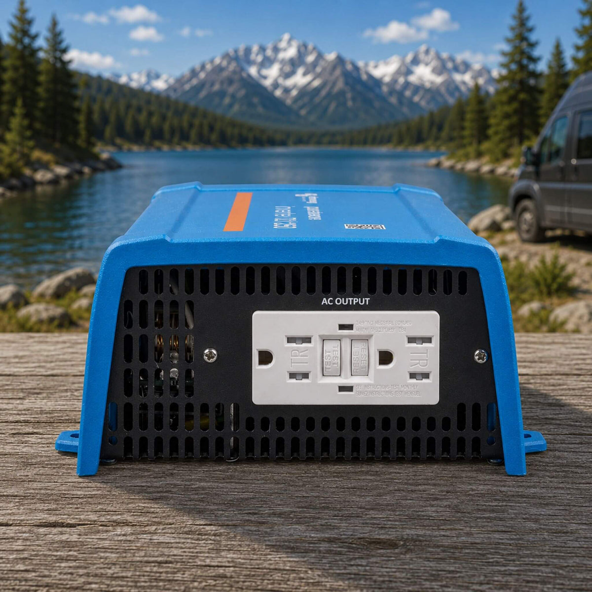 Victron Energy 12/375 inverter for camper van power systems and off-grid vanlife use