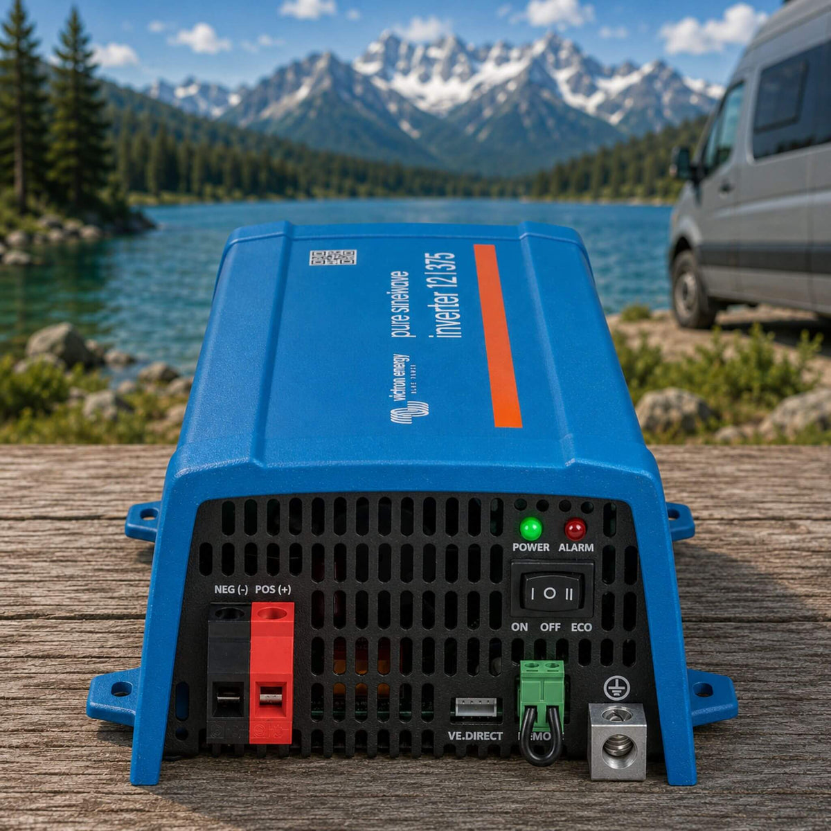 Victron Energy 12/375 pure sine wave inverter for camper van conversion and off-grid power