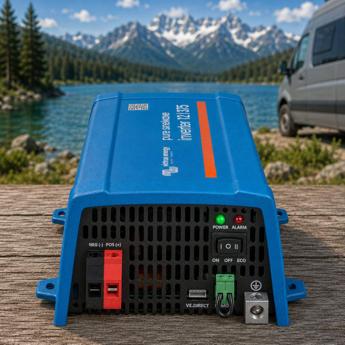 Victron Energy 12/375 pure sine wave inverter for camper van conversion and off-grid power