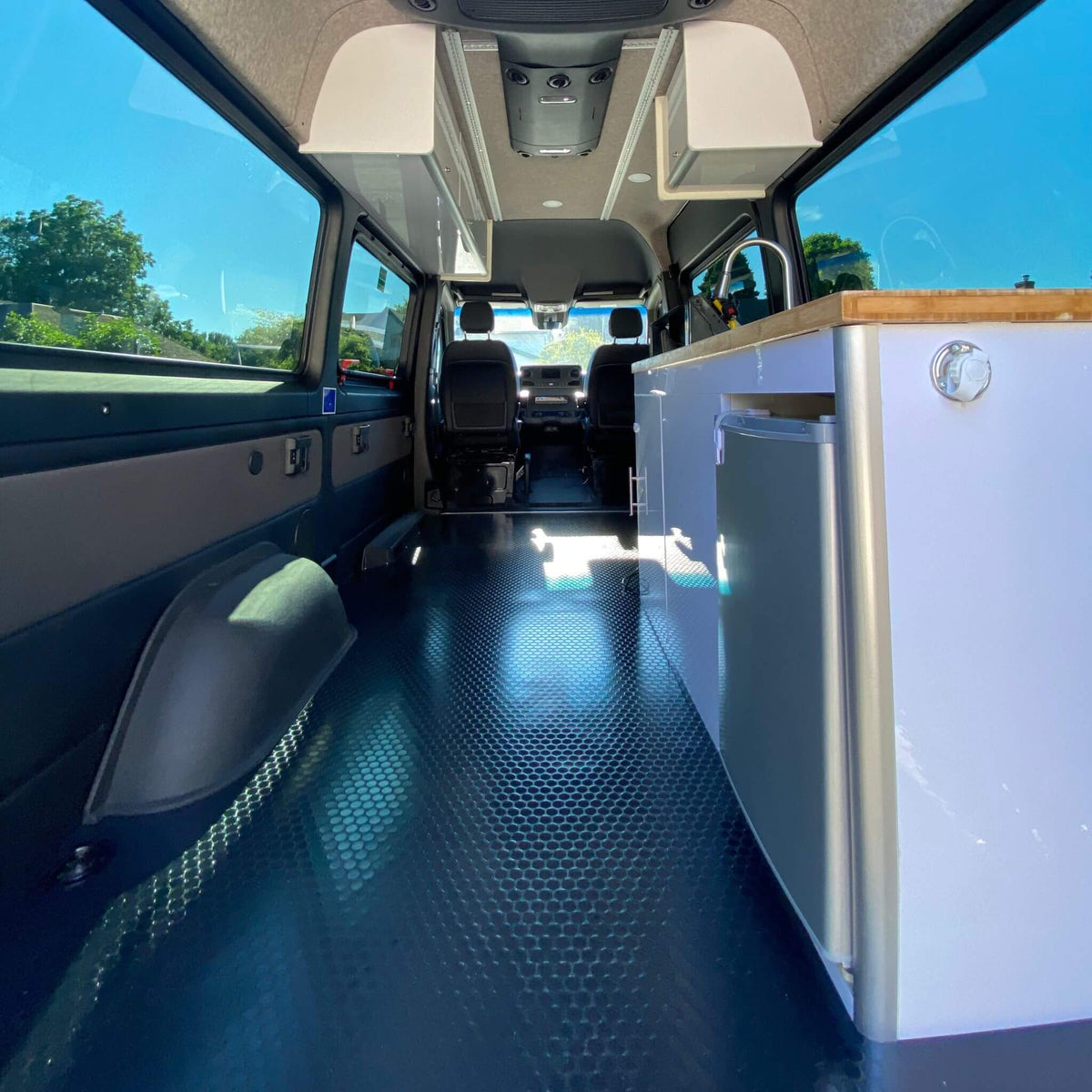 High-quality aluminum corner extrusion for van conversion cabinets.