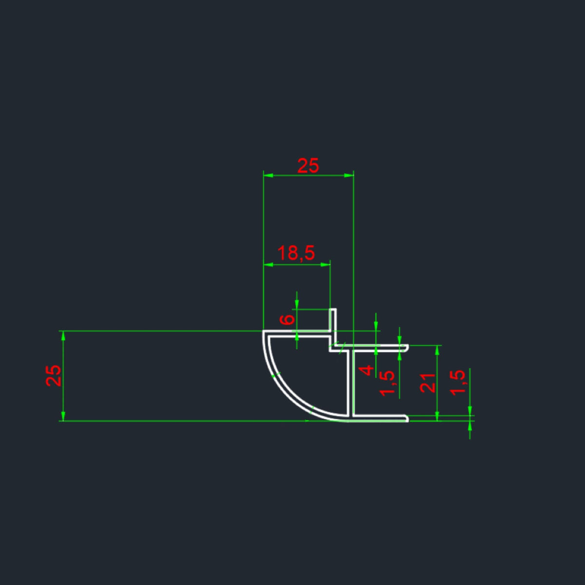 Set of aluminum corner profiles ready for van conversion cabinet builds.