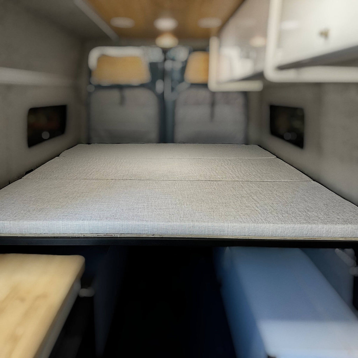 durable aluminum panel bed frame for camper van sleeping platform