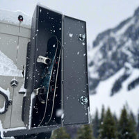 Trenta aluminum storage box mounted on a vanlife roof rack