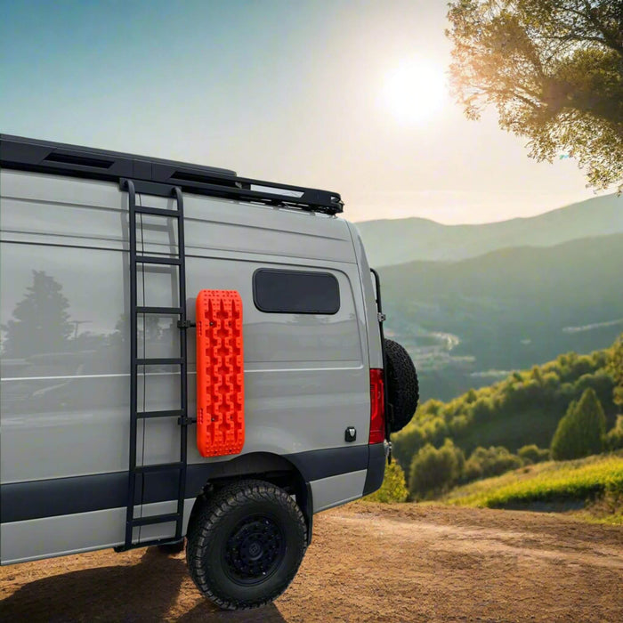 Curved awning window for van conversion with double-pane glass and R6000 contour fit