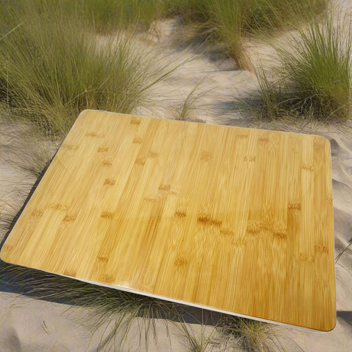 Bamboo table top ready to use in campervan and RV interiors
