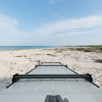Aluminum roof bar set for Sprinter rooftop cargo and solar mounting