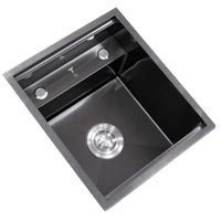 BLACK STAINLESS STEEL NANOTECH SINK WITH HIDEAWAY FAUCET - Lonavity