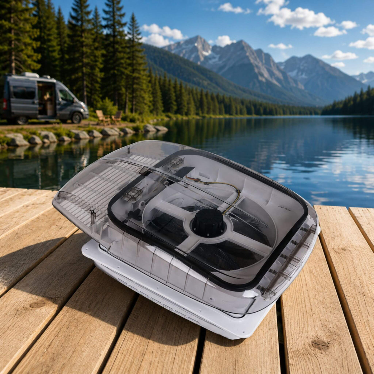 PROBREEZE 14″ — VENTILATEUR DE TOIT POUR VR, SILENCIEUX, AVEC DEL ET TÉLÉCOMMANDE