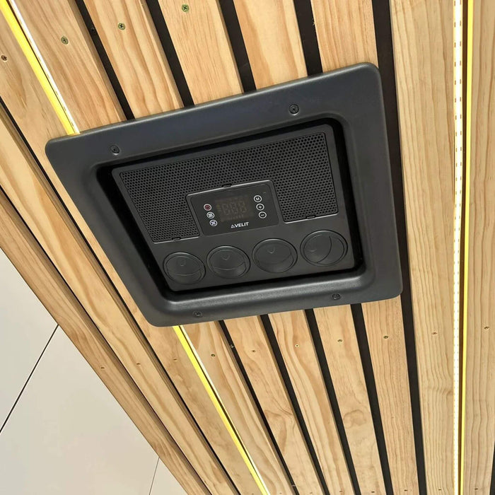 High efficiency DC rooftop AC system engineered for summer road adventures