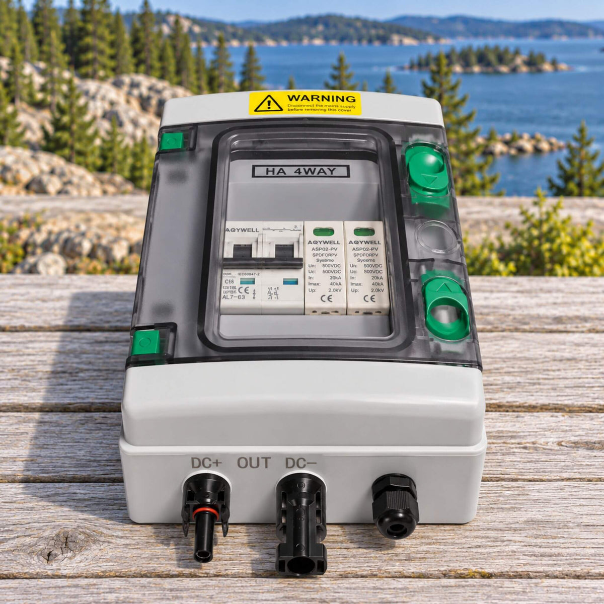 DC breaker and surge protector quick connect for battery and vehicle electrical systems