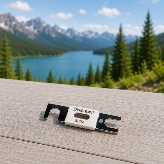 Solar battery fuse for mobile power systems, camper vans and off-grid electrical installations