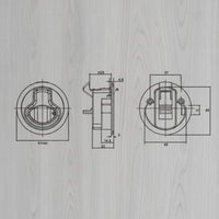 Dual-spring latch for Sprinter vans, prevents cabinets and drawers from opening accidentally.