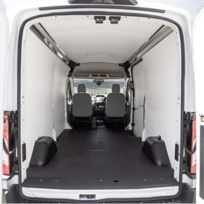Duratherm wall liner finishing a Ford Transit campervan interior