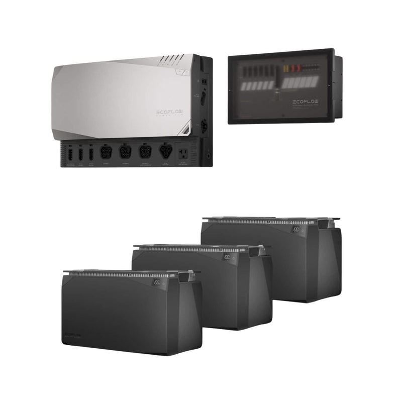 EcoFlow 15kWh prepared power package with distribution panel and battery system