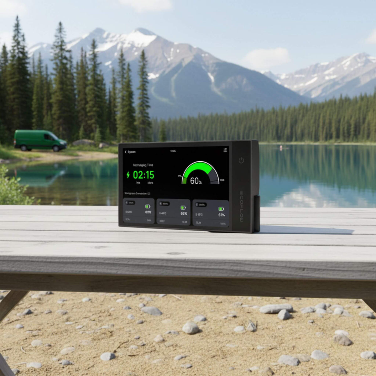 EcoFlow Power Kits control interface screen showing real time energy data