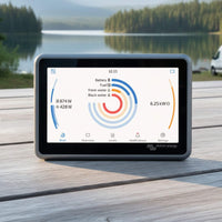 Victron Ekrano GX touchscreen communication center designed to monitor batteries, inverters, charge controllers, and connected energy devices from a single interface.