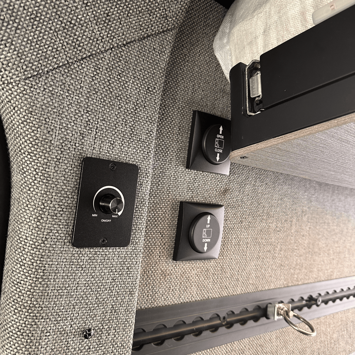 Electric expandable bed designed for installation by van builders