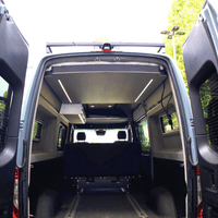 EXPANDABLE BED FOR CAMPER VANS — ELECTRIC LIFT & SLIDE SYSTEM