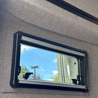 Dual pane van window 300 x 700 mm insulated glass acrylic