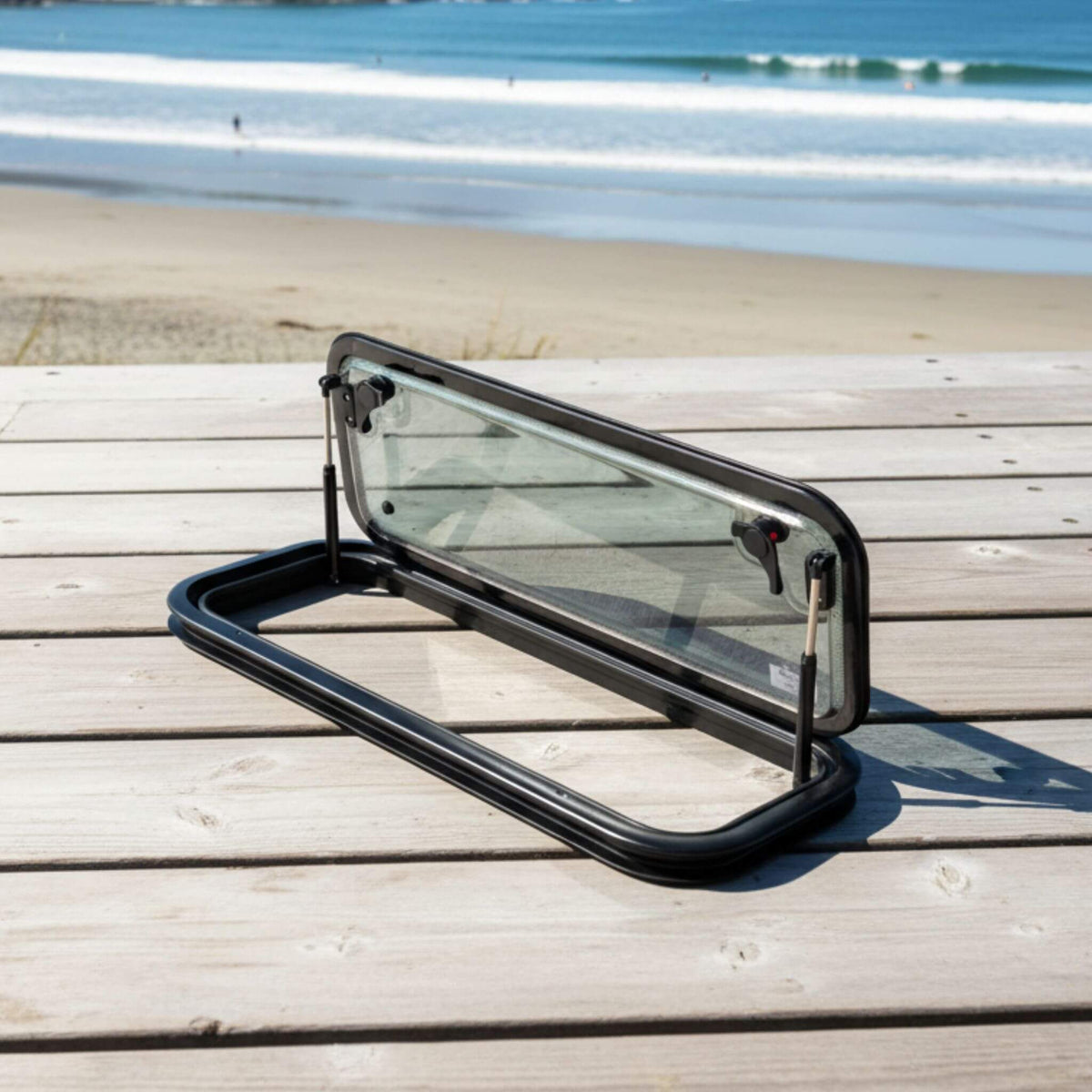 Dual pane bunk window 300 x 700 mm van glass acrylic