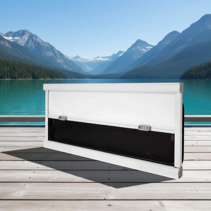 Flat profile camper van window 300x1100 mm designed for van conversion builds with a clean exterior look and durable aluminum frame