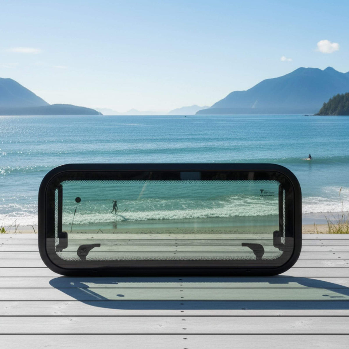 Insulated van window 11.81 x 27.56 inch dual pane glass acrylic