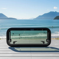 Insulated van window 11.81 x 27.56 inch dual pane glass acrylic