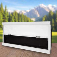 Flat window 550×700 mm with mesh screen for airflow and insect protection in vans and campers.
Fenêtre plate 550×700 mm avec moustiquaire pour circulation d’air et protection contre les insectes dans vans et fourgons.