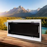 Flush mount van window with blackout blind and insect screen