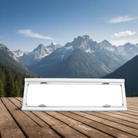 Flat Dark Blind & Mesh Window – Fenêtre Flat avec store et moustiquaire sombre, protection solaire et thermique pour vanlife et road trips