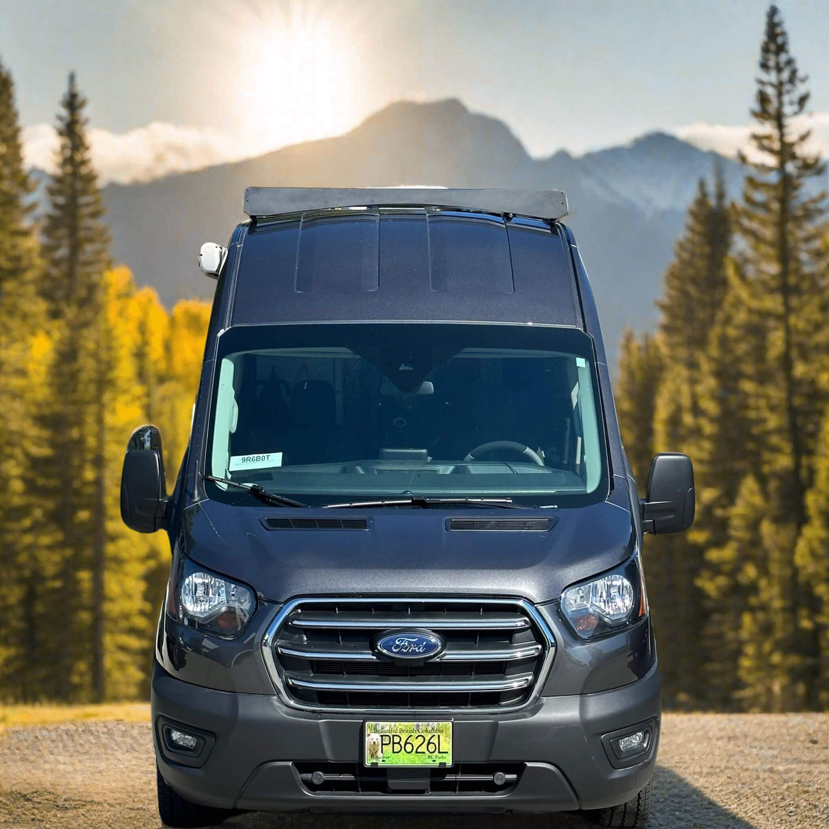Ford Transit modular roof rack with mounting hardware for installers