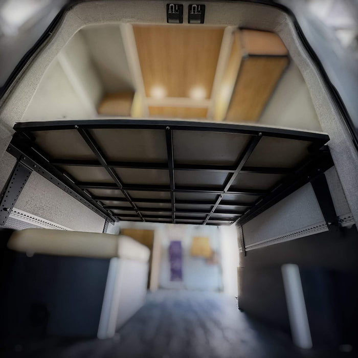 heavy duty van panel bed system for sprinter and transit conversion