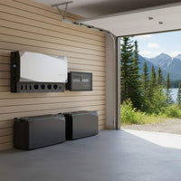 EcoFlow 48V electrical power system installed inside a van conversion cabinet