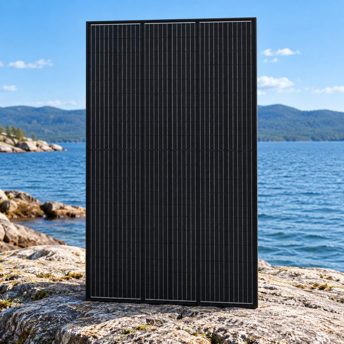 LONGi Hi-MO 7 500W bifacial monocrystalline solar panel for van conversion, solar power and off-grid energy systems