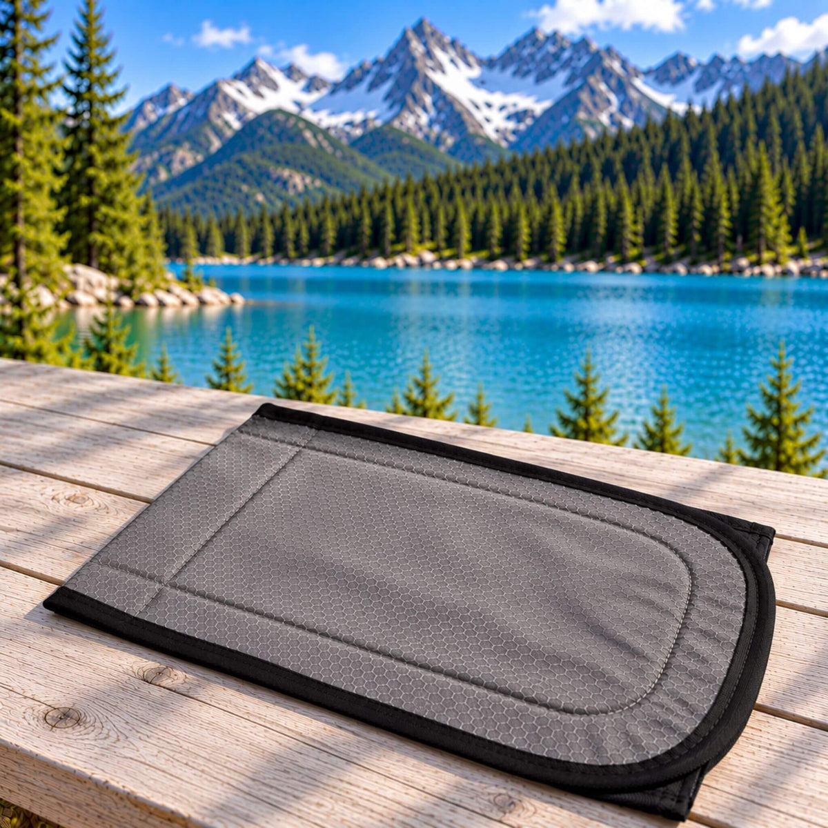 Blackout insulated window cover for van builders and campervan owners in Ottawa, designed for privacy and heat reflection.