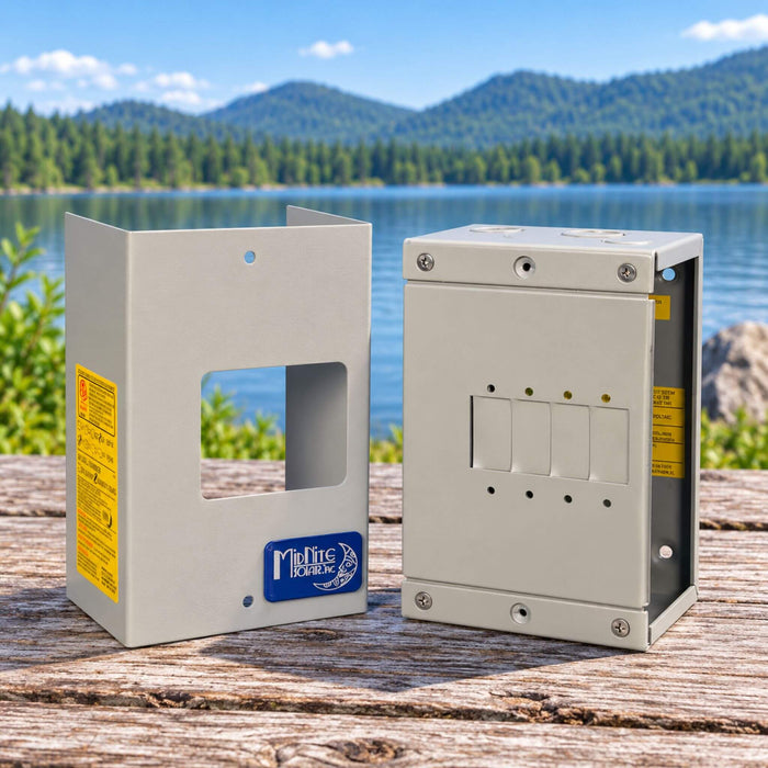 MidNite Solar breaker box for DC power distribution and van electrical systems