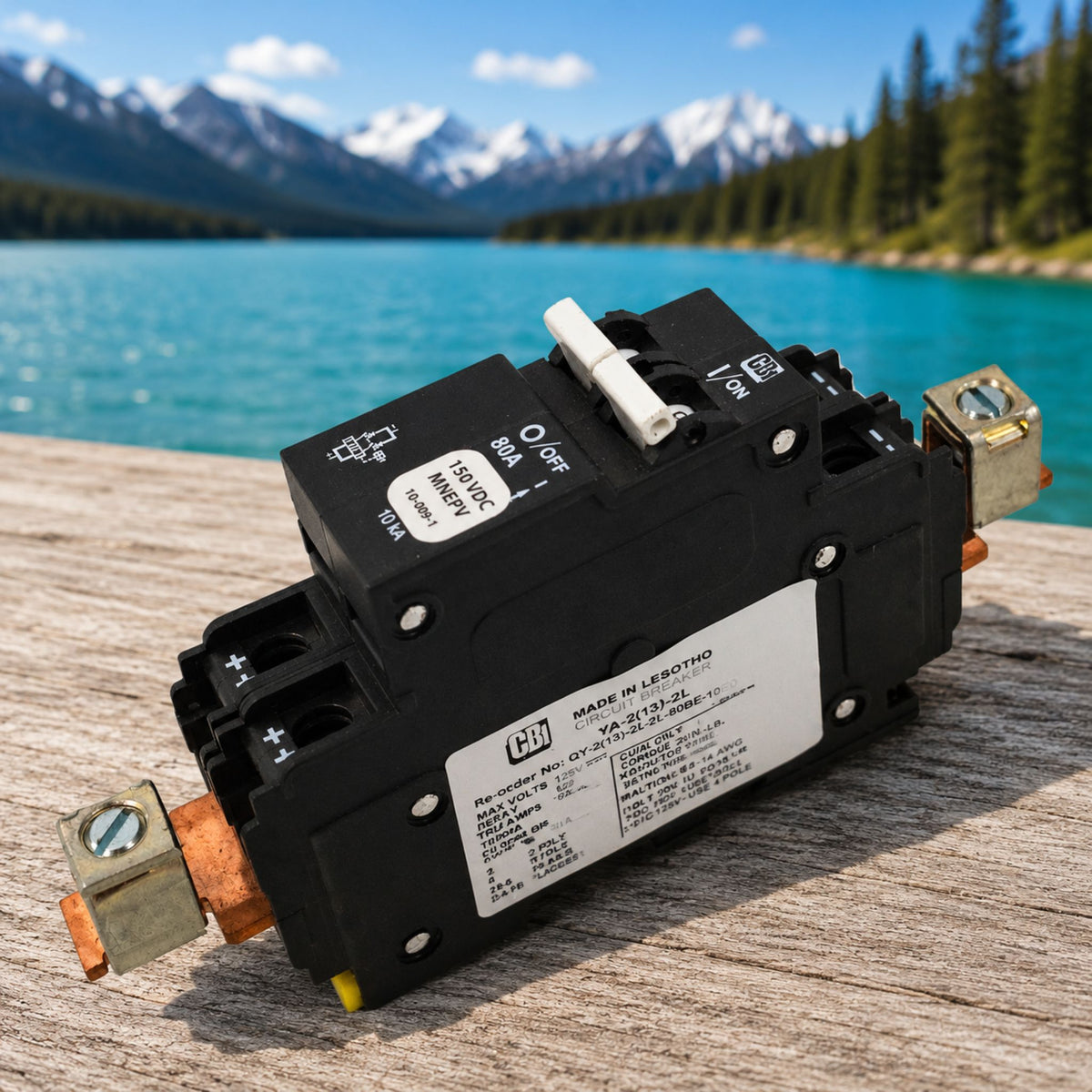MidNite Solar MNEPV16 PV disconnect breaker designed for solar energy systems, allowing safe photovoltaic circuit disconnect and protection for maintenance and system operation.