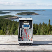 MNPV4-MC4 DC combiner box for renewable energy systems, designed to consolidate solar panel strings while maintaining safe and efficient power distribution.