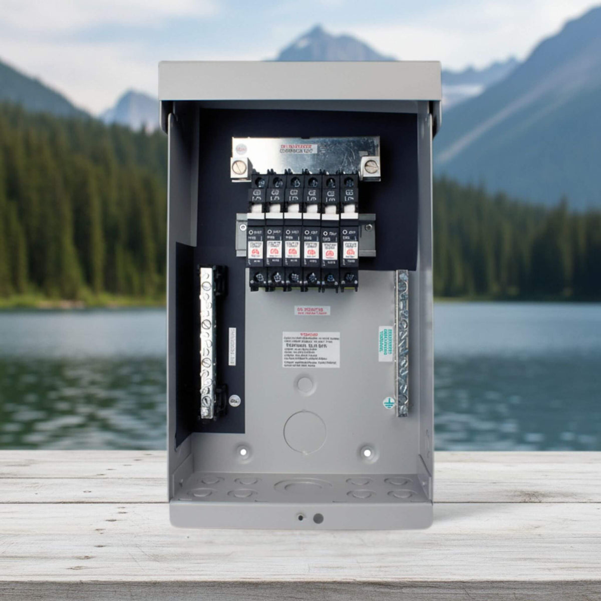 MNPV6 solar combiner box designed for vanlife and off-grid electrical systems, providing safe solar array combining and circuit protection for camper vans, RVs, marine, and remote power applications.