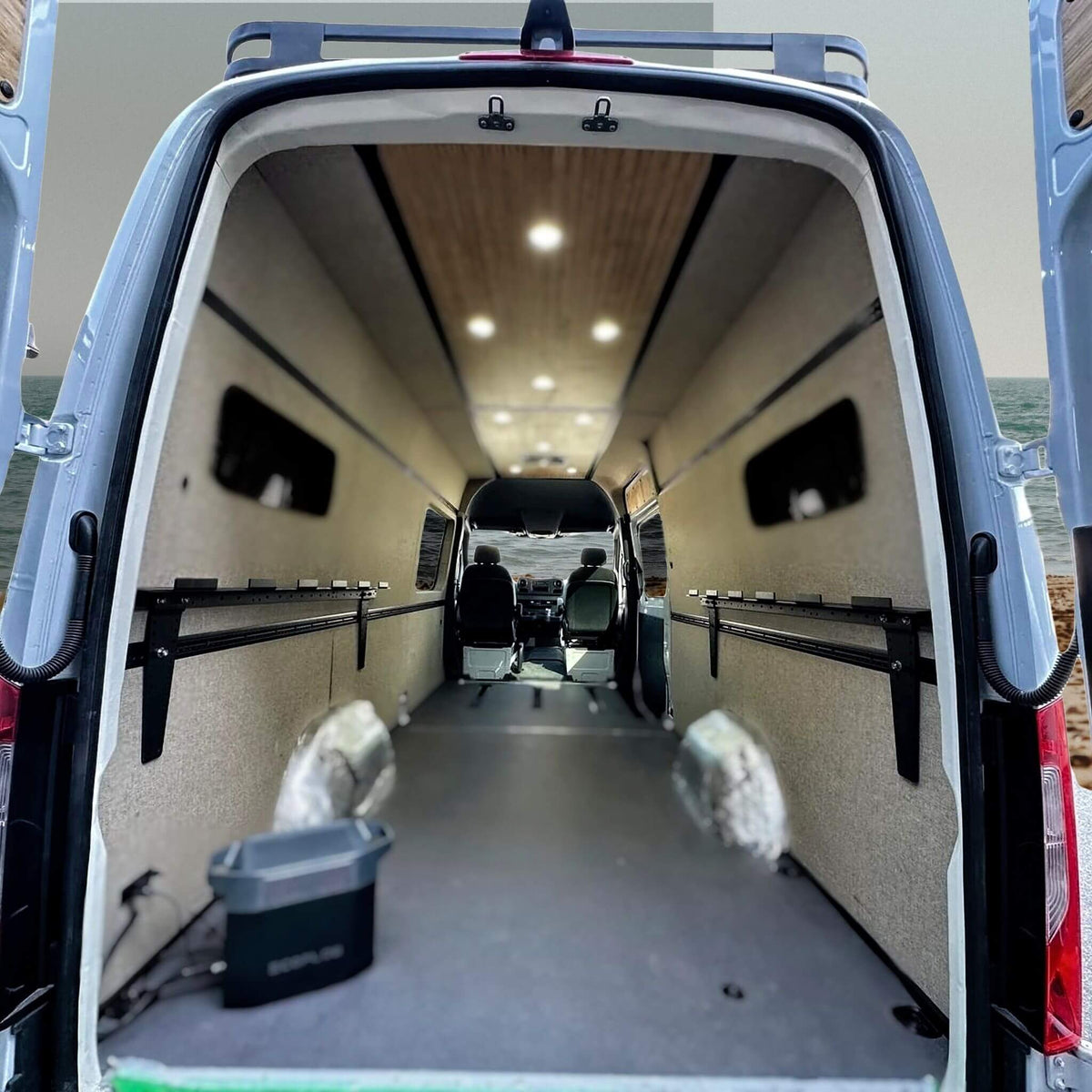 modular panel bed system for flexible van sleeping configuration