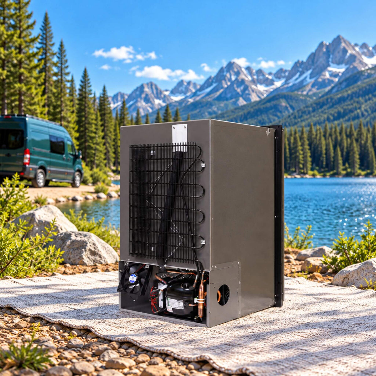 Nova Kool R3100 3.1 cu. ft. DC fridge for off-grid living and camper electrical systems.